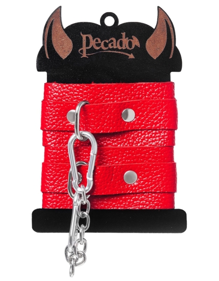 Кожаные наручники-браслеты Pecado